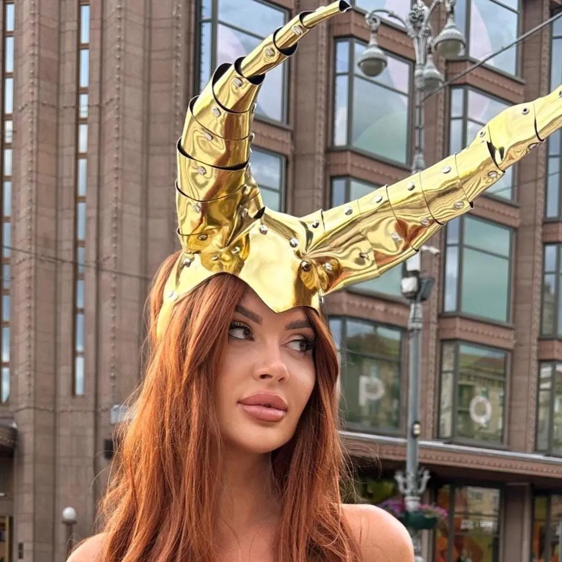Maleficent Horns Headpiece with Gold Costume