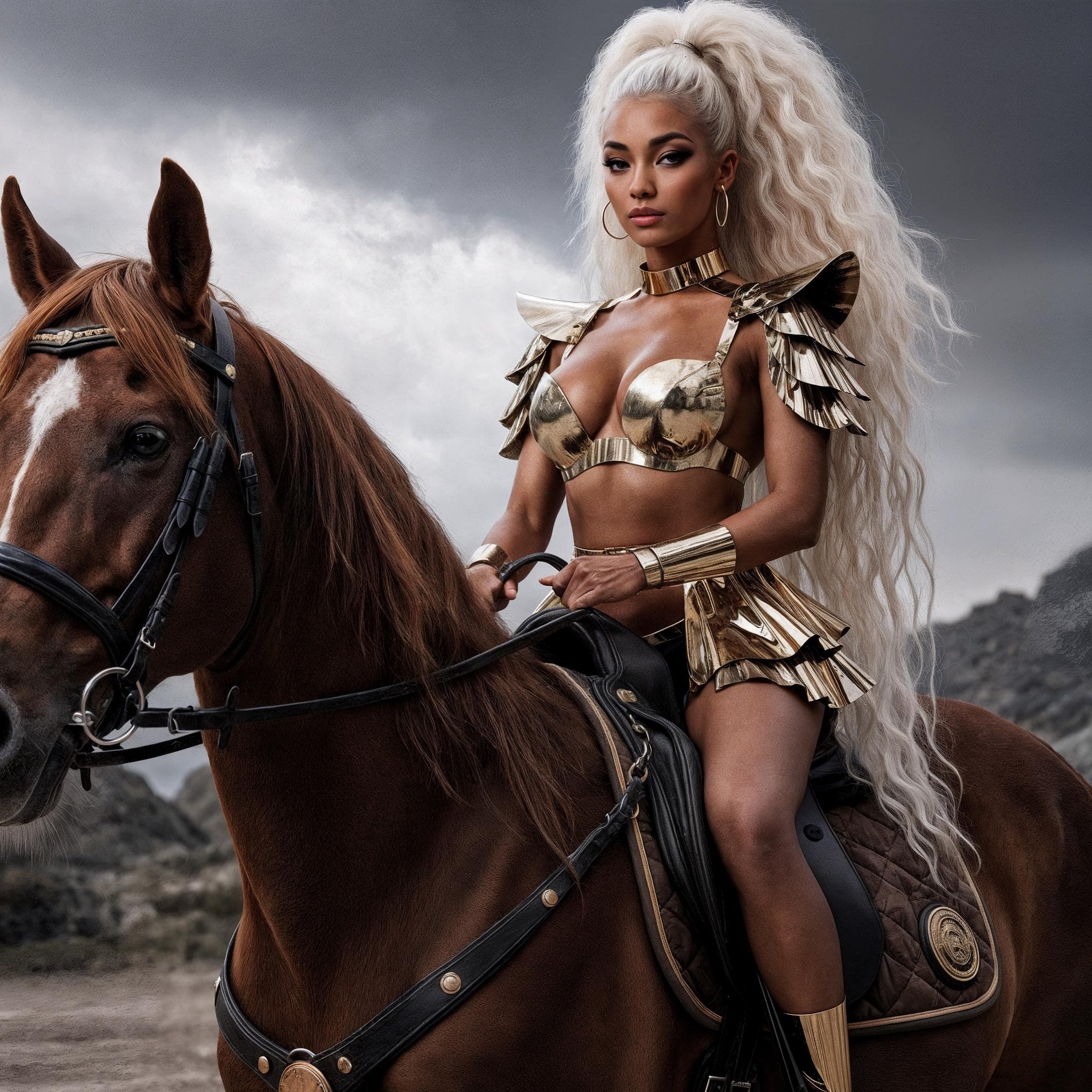 Gold Warrior Armor Costume for Women