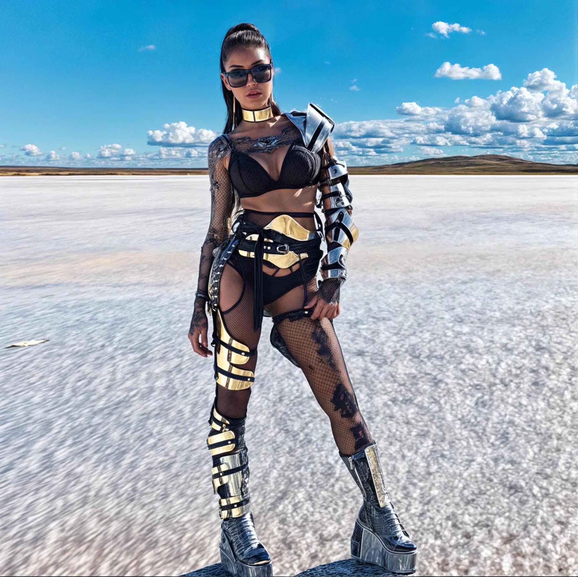 Silver Warrior Armor Costume for Burning Man