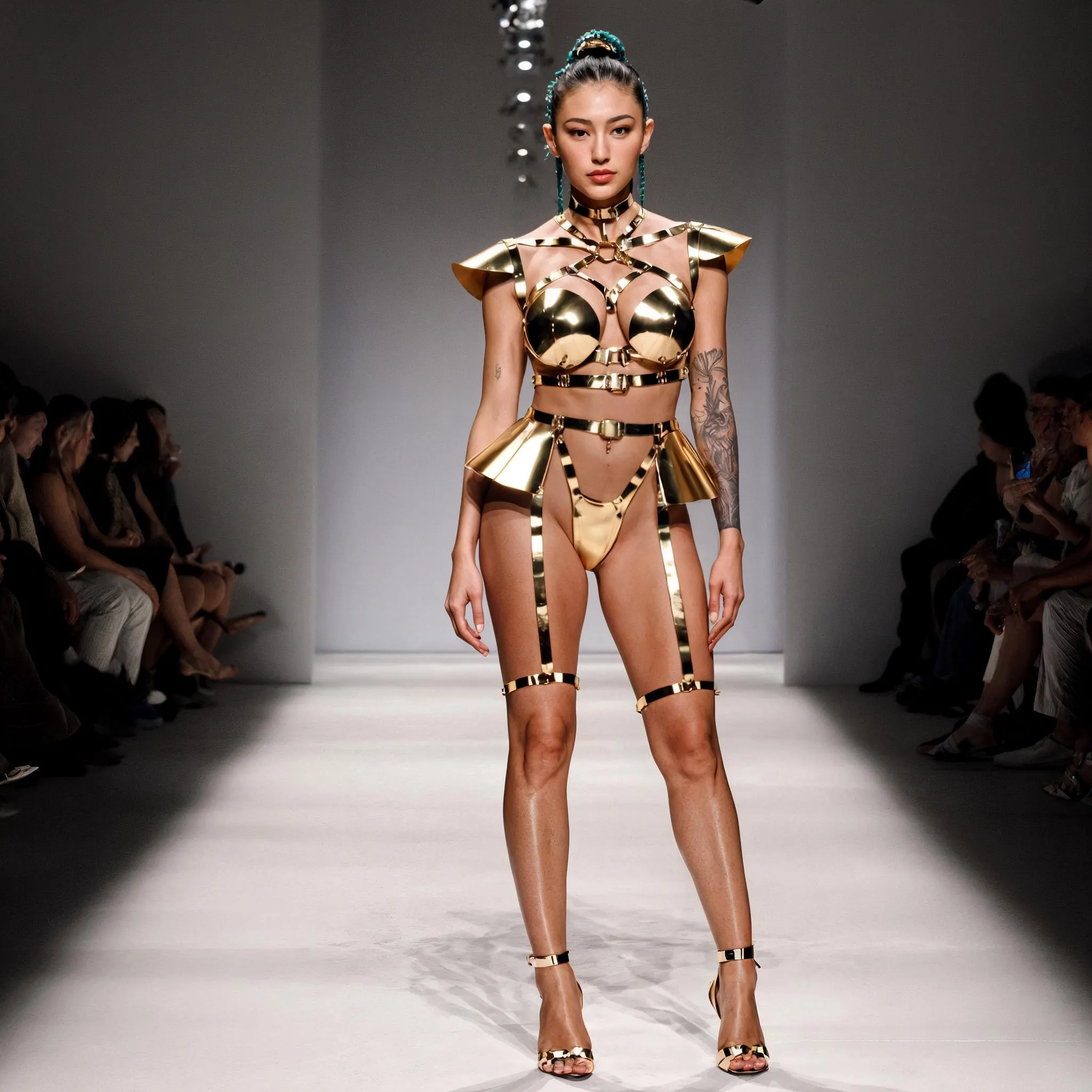 Gold Stage Costume Set for Women