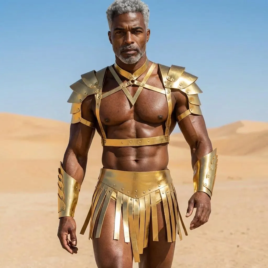 Men's Gold Warrior Armor Costume