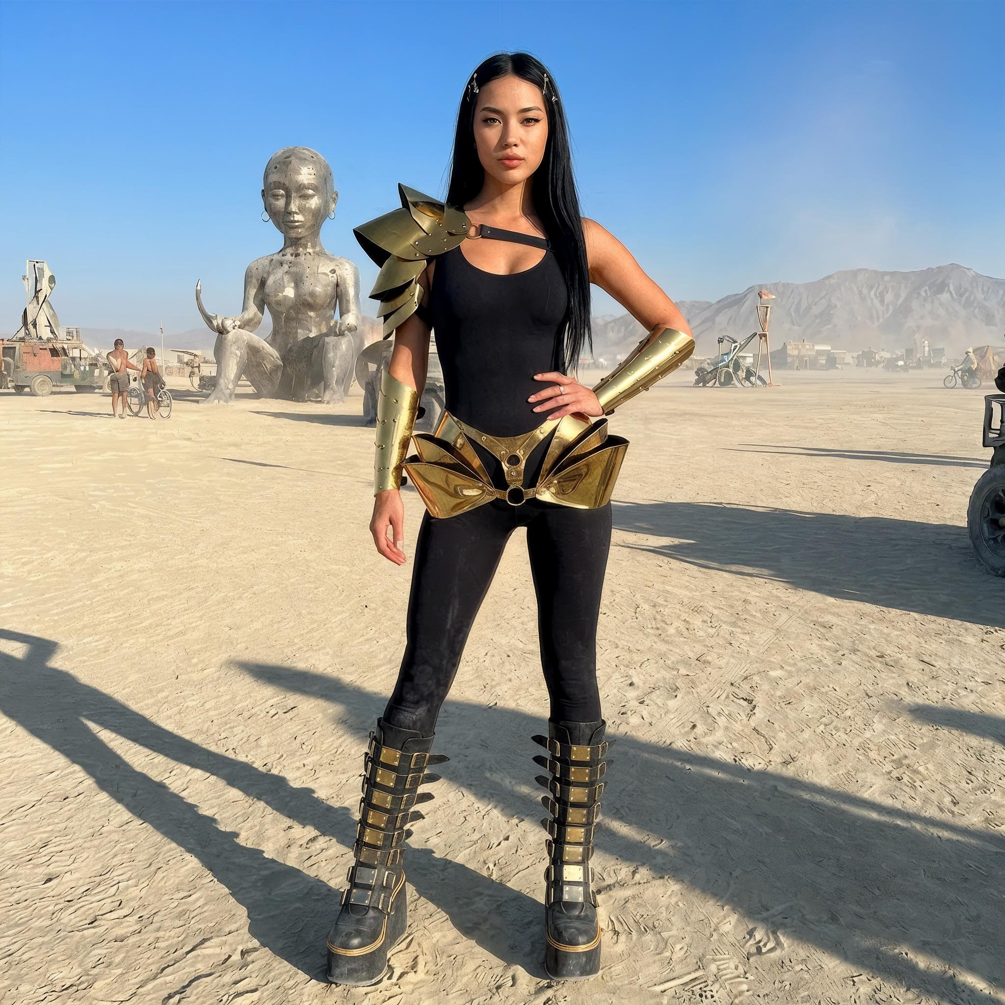 Gold Sci Fi Armor Costume for Burning Man