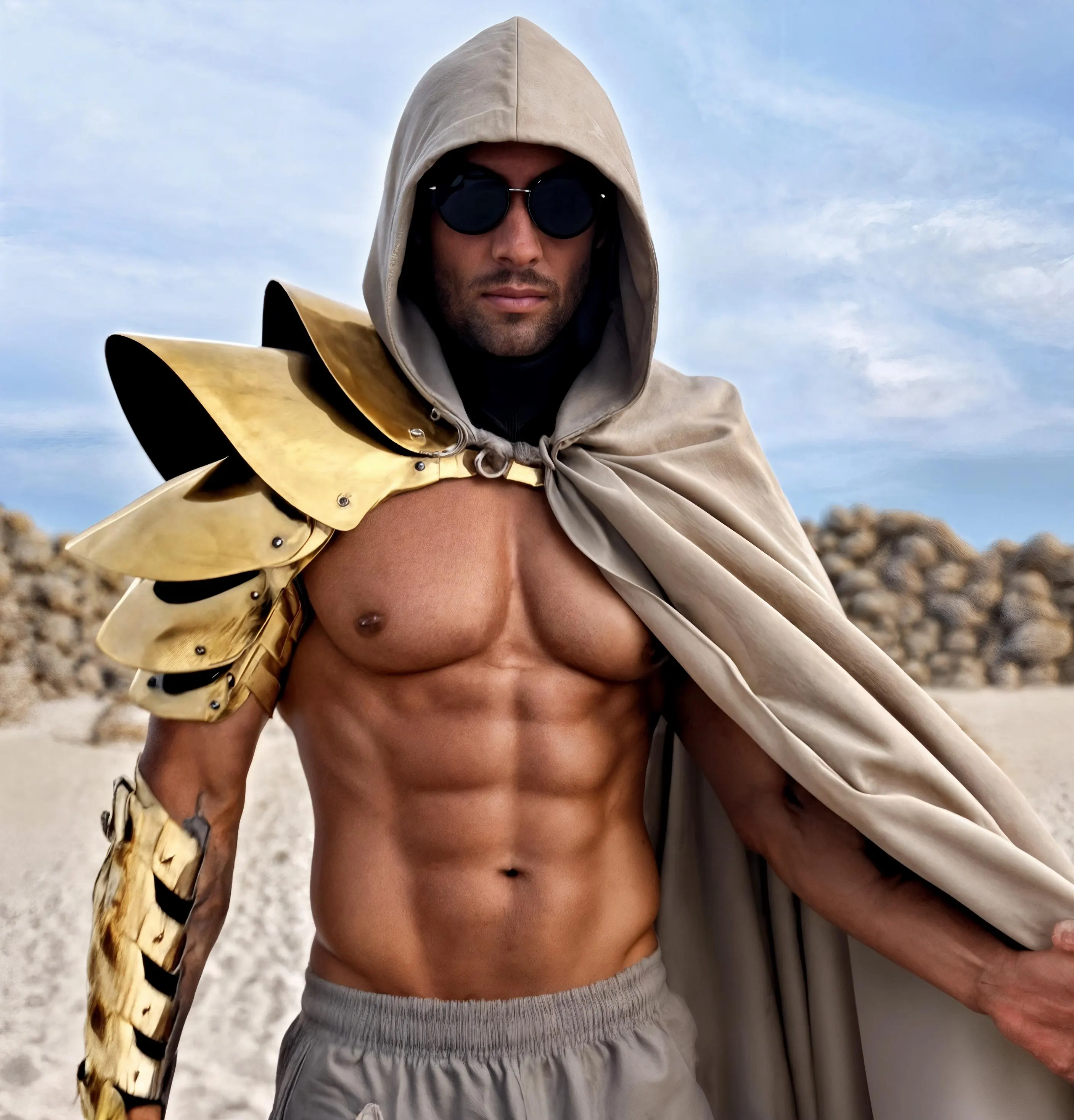 Gold Warrior Armor Costume for Burning Man