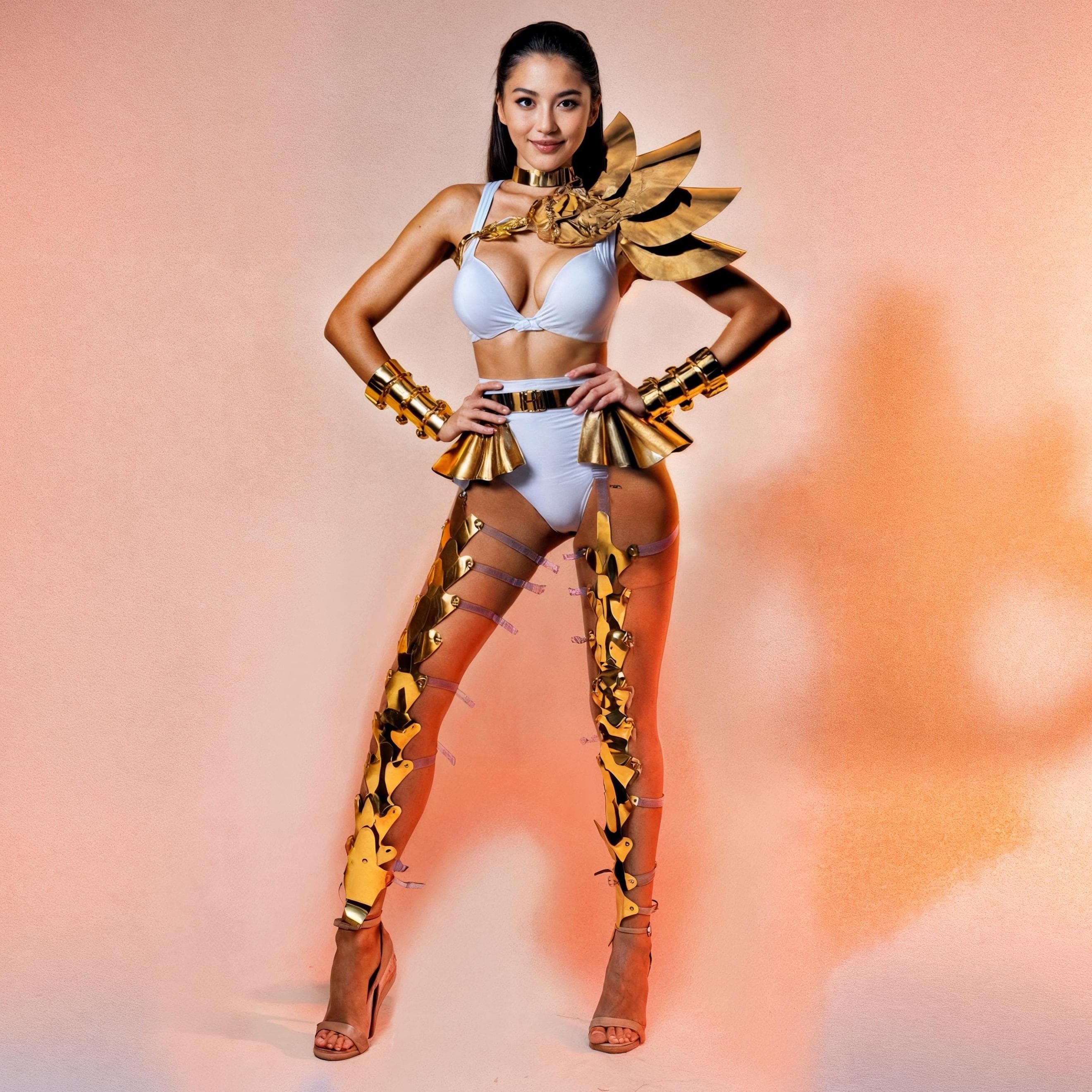 Gold Warrior Armor Costume for Women