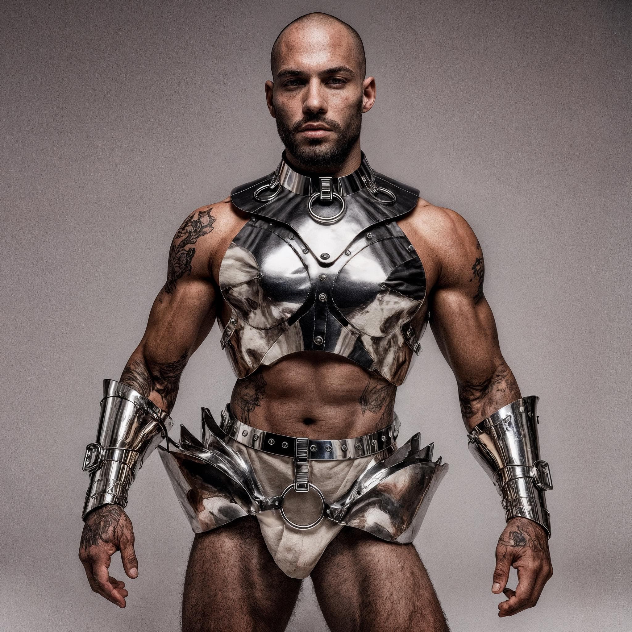 Silver Futuristic Armor Costume for Men