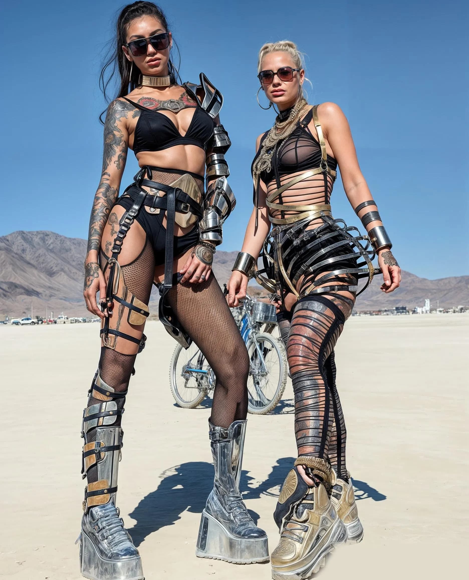 Men's Burning Man Costume with Segmented Armor
