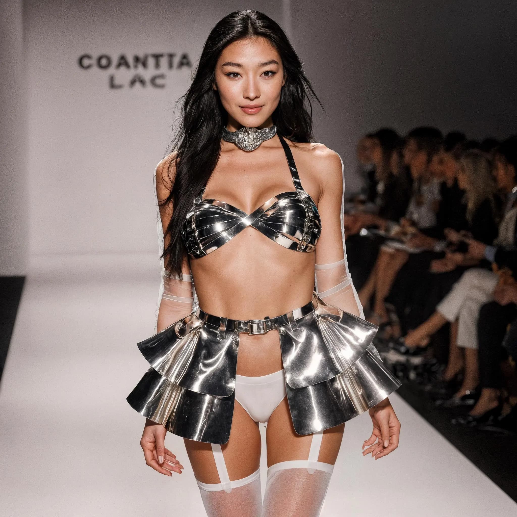Silver Festival Skirt and Top Set