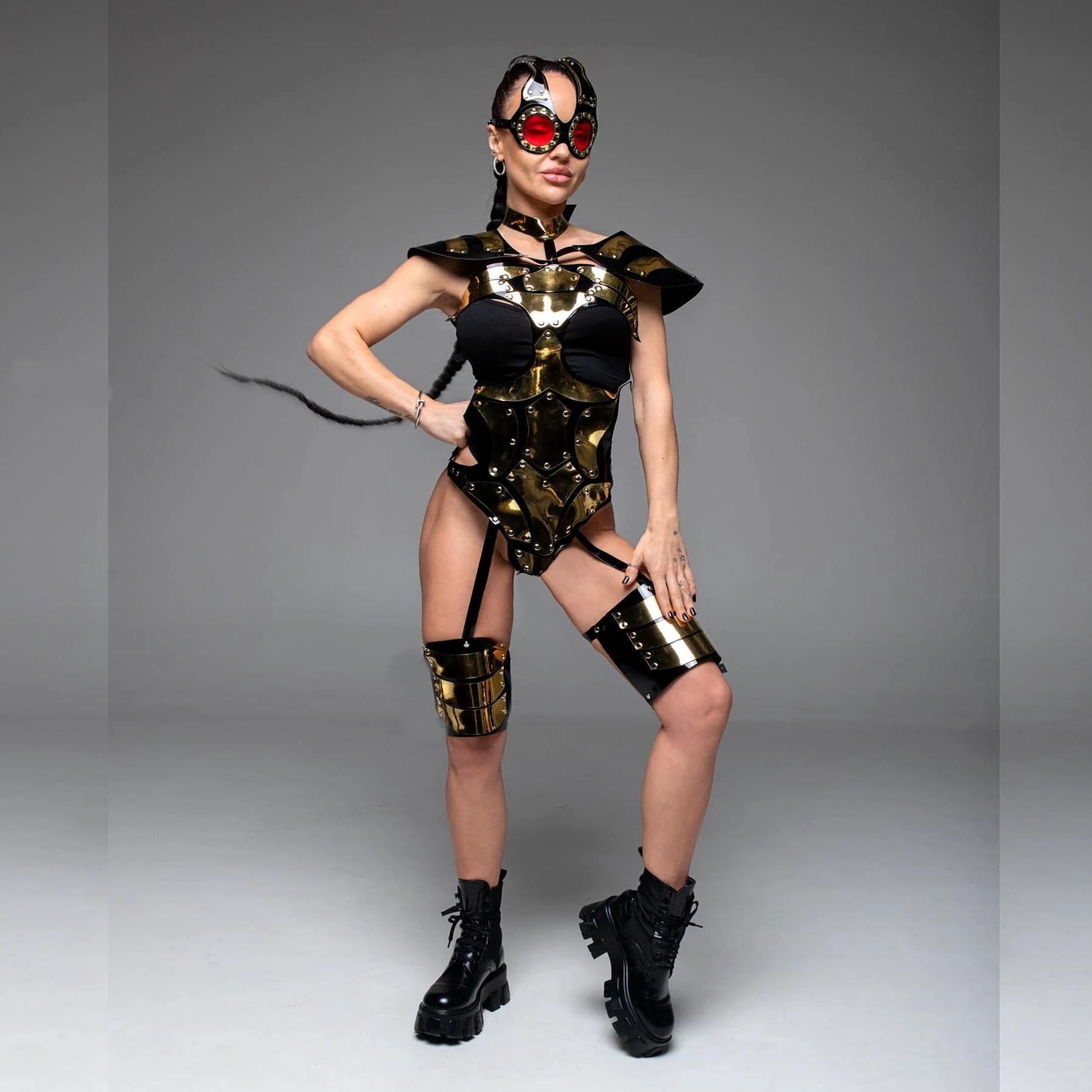 Gold Burning Man Costume For Women