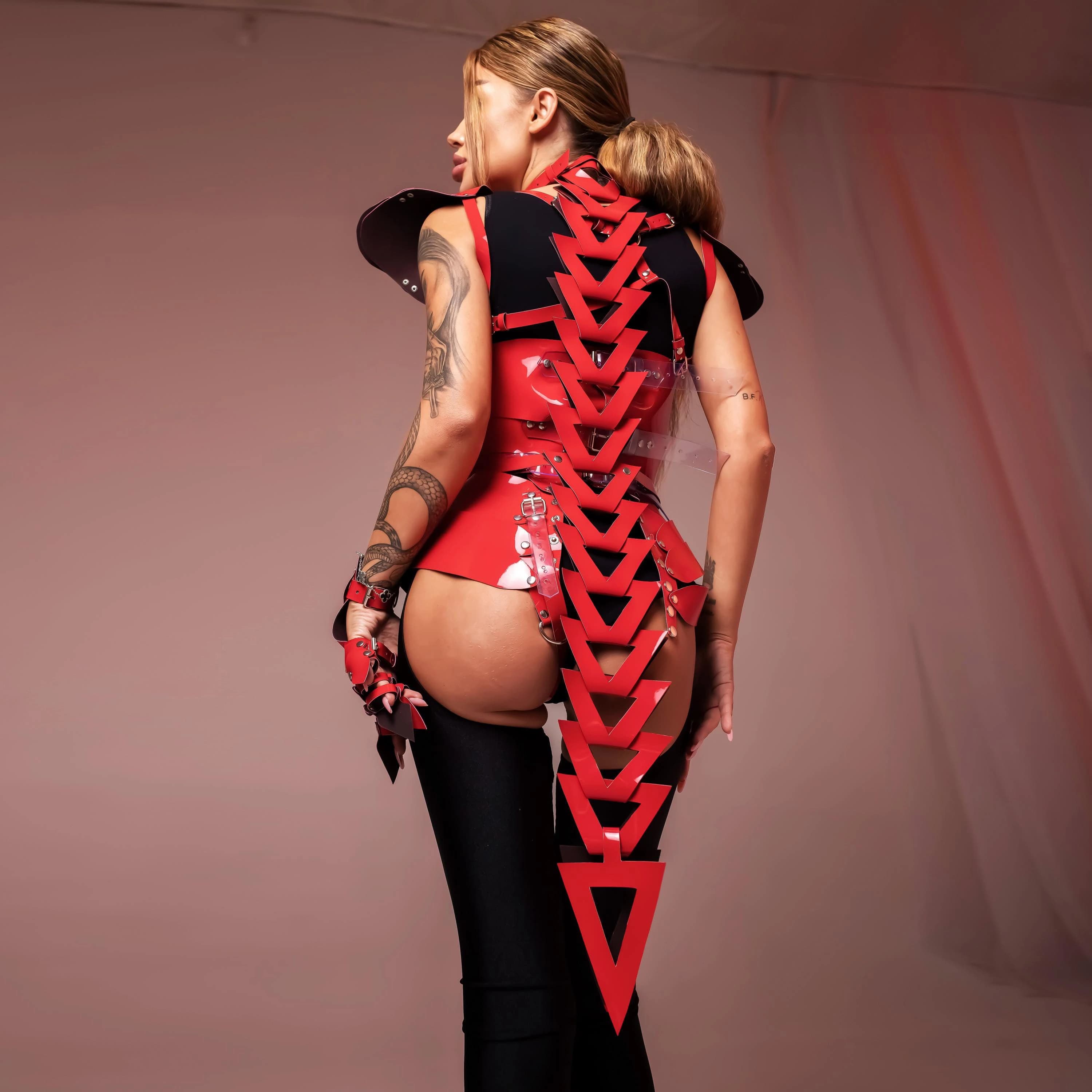 Halloween Costume With Red Bodysuit