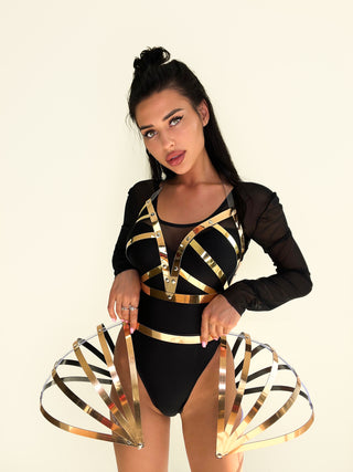 Rave Women's Festival Set: Bra, Skirt, Bracelets - Mix & Match