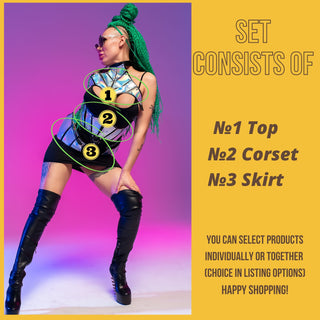 Futuristic Cosplay Costume Set: Step into the Cyberworld & Ignite the Stage - FEYA