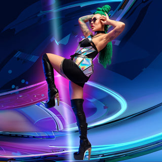 Futuristic Cosplay Costume Set: Step into the Cyberworld & Ignite the Stage - FEYA