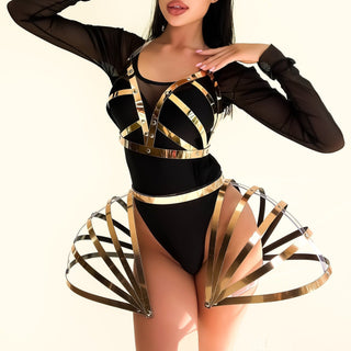 Gold Metallic Costume Set for Cosplay - Fashion Style & Comfort - FEYA