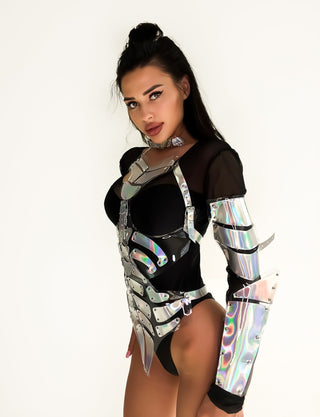 Hologram Skeleton Bodysuit - Festival Burning man or Halloween outfit - FEYA