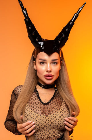 Malificent Cosplay Outfit set Horns Spine Corset, Halloween Wear - FEYA