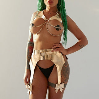 Sexy Festival Set: Bra and Skirt – A Mesmerizing Ensemble for Stage & Performance - FEYA