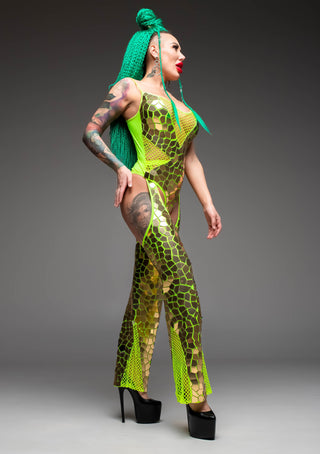 Unique Mirror Costume set Bodysuit and Leggins for Show & Performance - FEYA