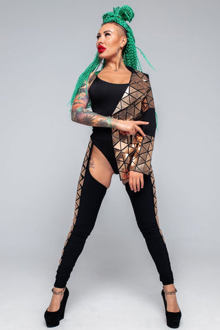 Women's Mirror Clothing set: Jacket & Leggins for Stage Performances - FEYA