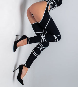 Dance Costume set Bodysuit & Leggings for women Pole Dancer outfit - FEYA