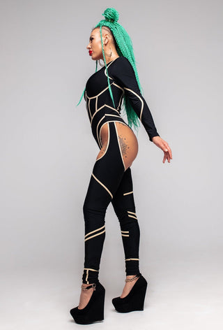 Dance Women Set: Bodysuit & Leg Covers - Exquisite costume for Artists - FEYA