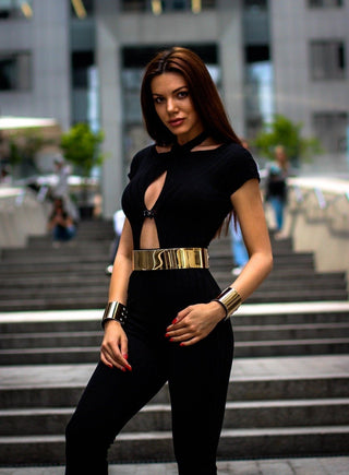 Elegant Women's Leather Belt and Bracelet Set - Stylish Accessory Choice - FEYA