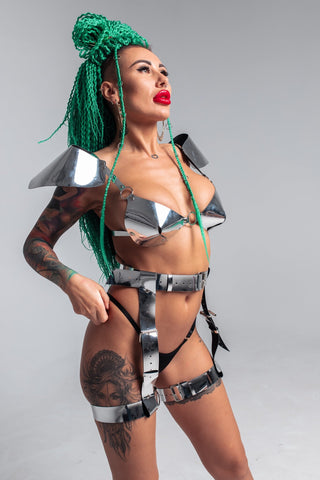 Festival Burning Man Set: Bra & Garters, Performance Attire - FEYA