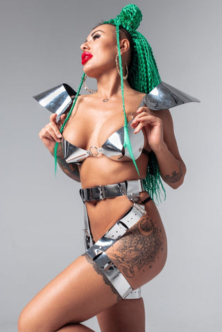 Festival Burning Man Set: Bra & Garters, Performance Attire - FEYA