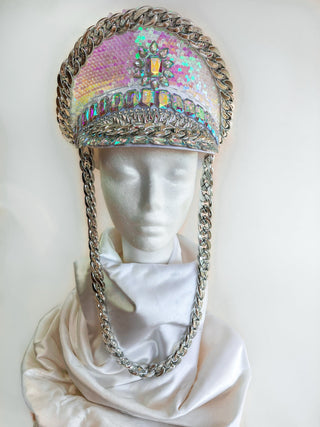 Festival Headdress: Unique Mirror & Rhinestone Design - FEYA