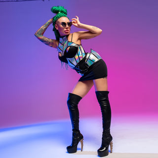 Futuristic Cosplay Costume Set: Step into the Cyberworld & Ignite the Stage - FEYA