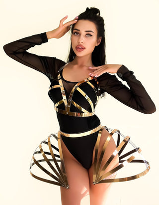 Gold Metallic Costume Set for Cosplay - Fashion Style & Comfort - FEYA