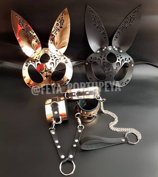 Gold Rabbit Face Mask - Versatile & Adjustable - FEYA