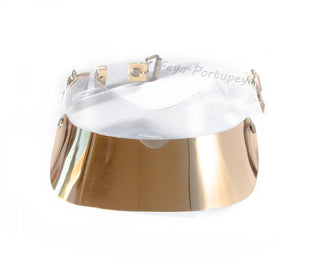 Gold & Silver Clear Jelly Plastic Sun Visor Cap - Ideal for Summer Fashion look - FEYA