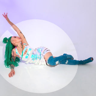 Holographic Party Dress for Star Show Performance - FEYA