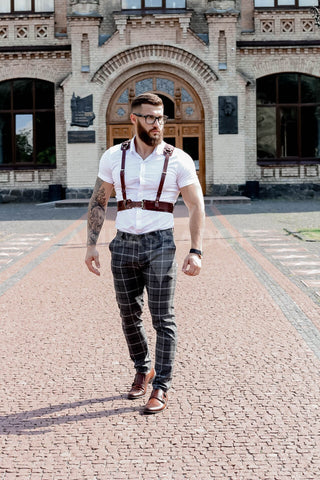 Luxary Leather Suspenfers for Men – Handmade, Durable, and Stylish