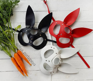 Leather Rabbit Mask - Universal Fit for Parties & Intimacy - FEYA