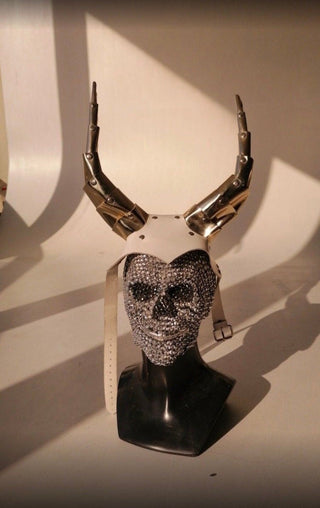 Maleficent Cosplay set Helmet with Horns Bodysuit & Leg Covers - FEYA