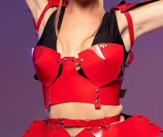 Martian Space Costume set: Top, Shoulders, Skirt, Leg Covers for Alien outfit - FEYA