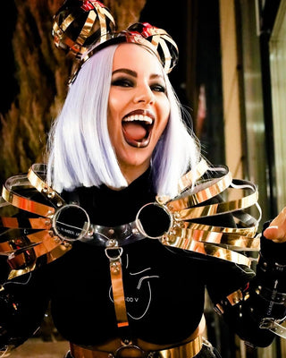 Metallic Clothing for Dance Show Outfit or Festival Parties - FEYA