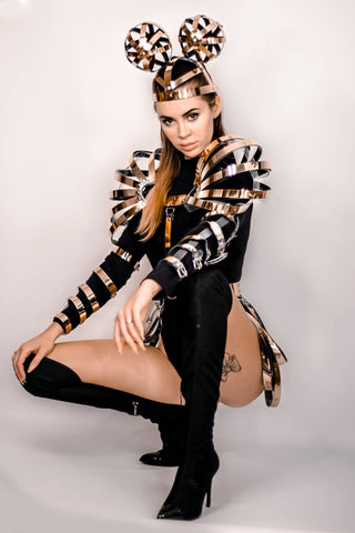 Metallic Clothing for Dance Show Outfit or Festival Parties - FEYA