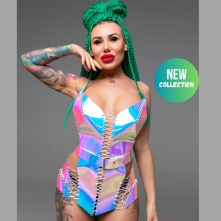 Neon Party Dress: Stage Performance Ensemble for Women - FEYA