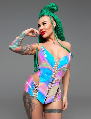 Neon Party Dress: Stage Performance Ensemble for Women - FEYA