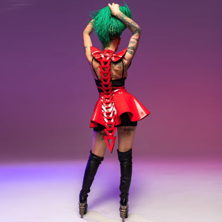 Red Cosplay Performance Dress: Elevate Your Halloween and Festival Fashion - FEYA