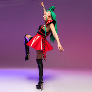 Red Cosplay Performance Dress: Elevate Your Halloween and Festival Fashion - FEYA