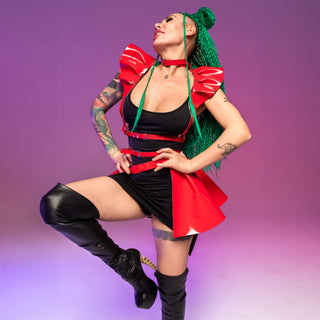 Red Cosplay Performance Dress: Elevate Your Halloween and Festival Fashion - FEYA
