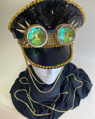 Stunning Women's Rhinestone Festival Headdress - Unique Mirror Design - FEYA