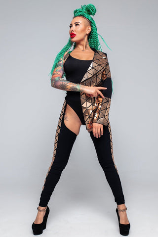 Women's Mirror Clothing set: Jacket & Leggins for Stage Performances - FEYA